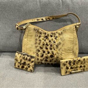 Brahmin Tan Satchel with Leopard Print